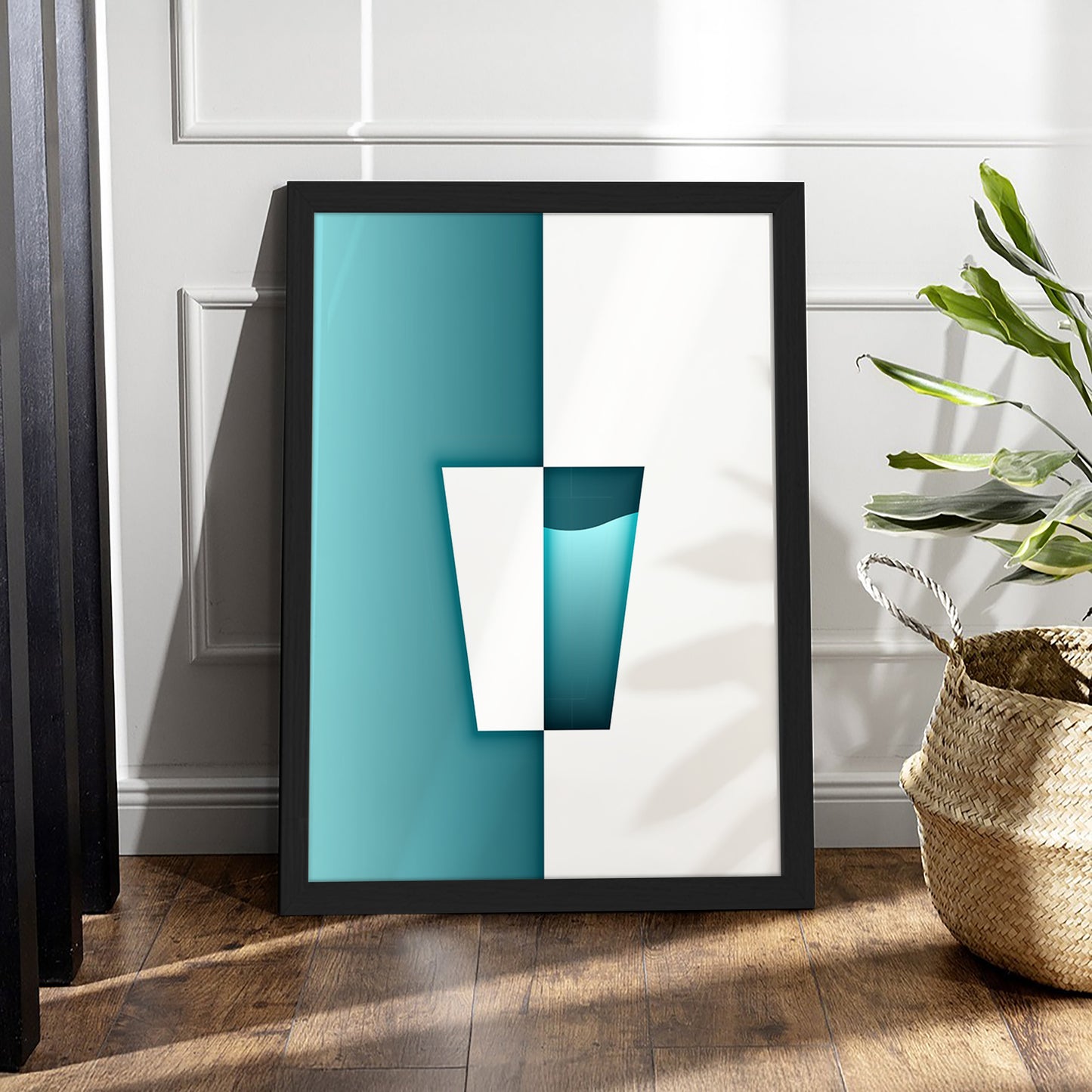 Aqua Glass Wall Frame