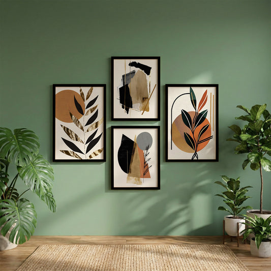 Premium Abstract Wall Decor - Set of 4