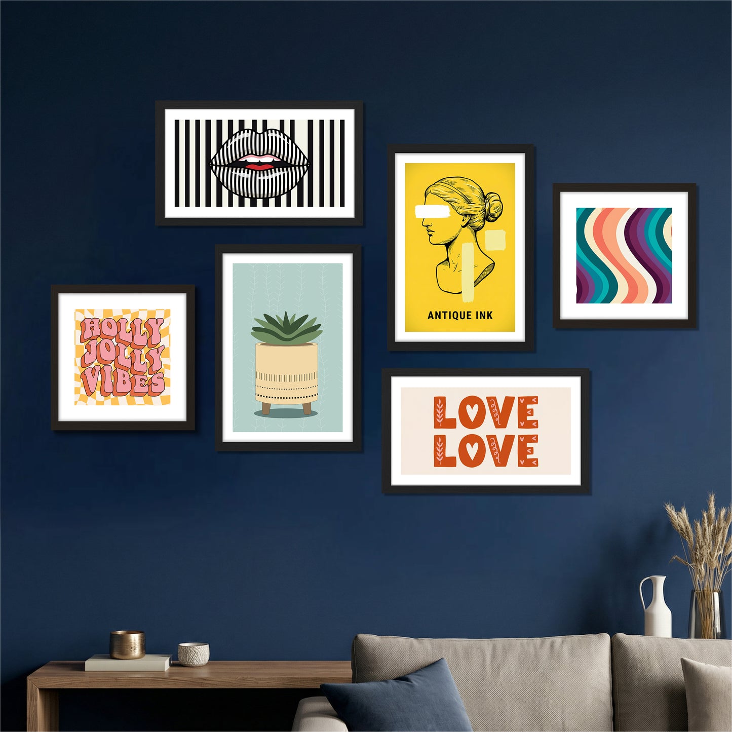 Retro Gallery Wall Set of 6