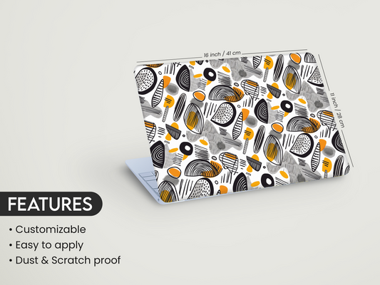 Modern Abstract Shapes Laptop Skin
