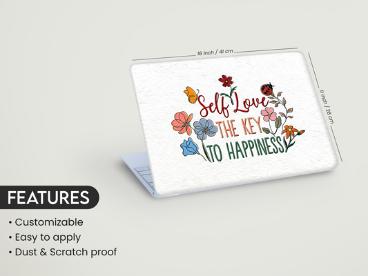 Self Love Floral Laptop Skin