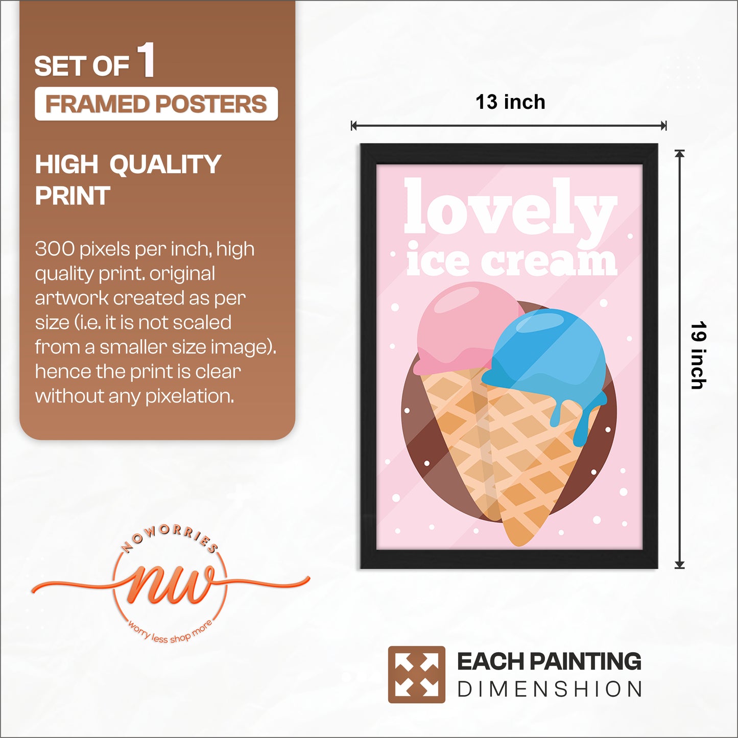 Ice Cream Bliss Wall Frame