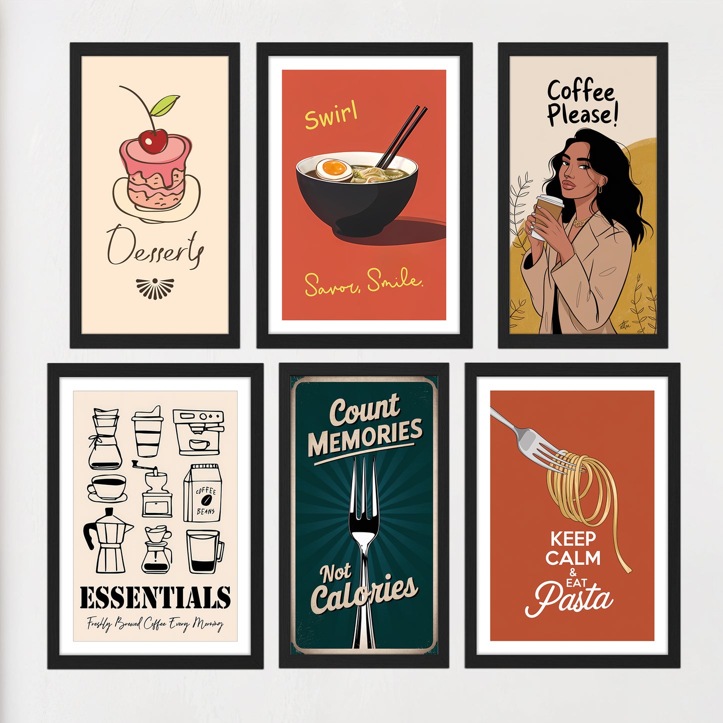Kitchen Quotes Wall Art Set – 6