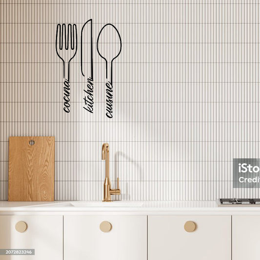 Cook • Kitchen • Cuisine Pinewood Wall Art
