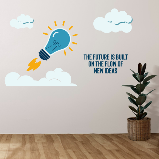 Future Ideas Rocket Lightbulb Wall Sticker
