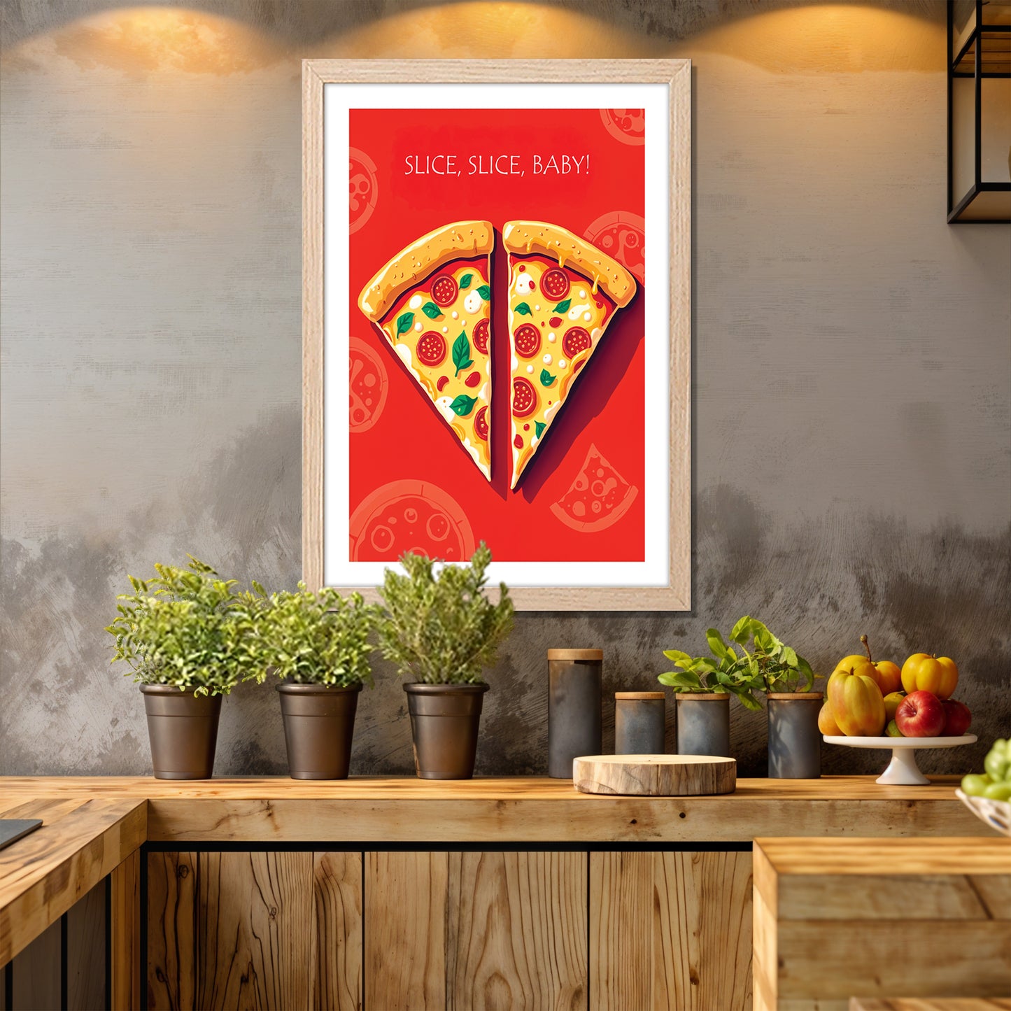 Pizza Love Wall Frame