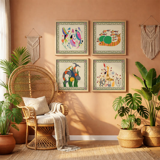Boho Folk Frame Set of 4