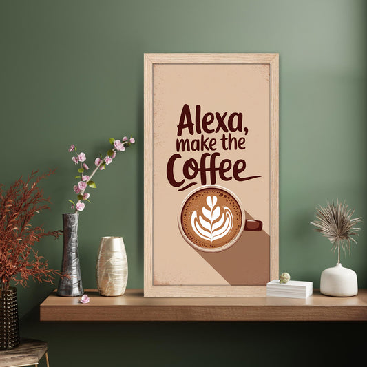 Minimal Coffee Quote Wall Frame