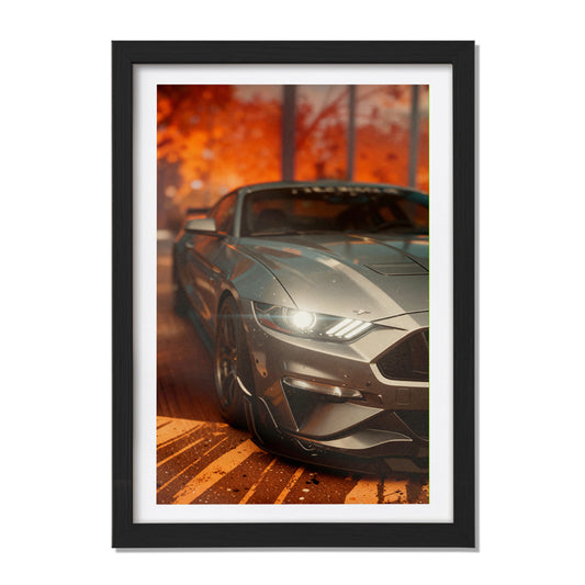 Mustang Close-Up Wall Frame