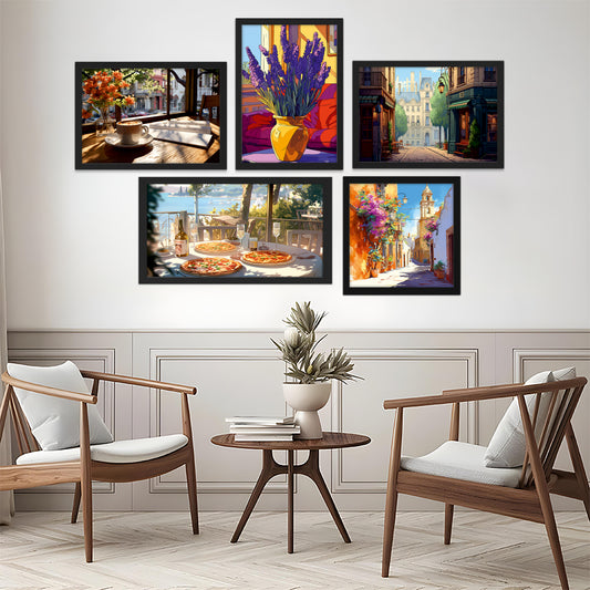 Coastal Cafe Vibes Wall Frame Set