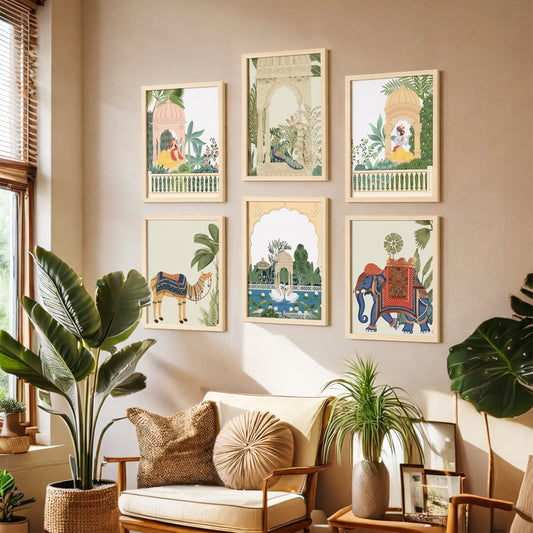 Royal Heritage Palace Art Wall Frame Set of 6