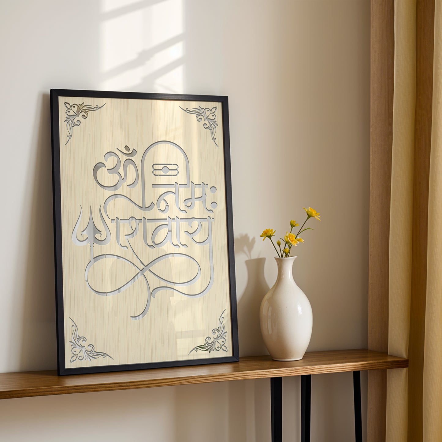 Om Namah Shivay Pinewood Wall Art