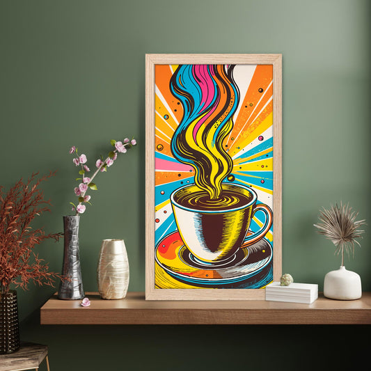 Vibrant Coffee Art Poster