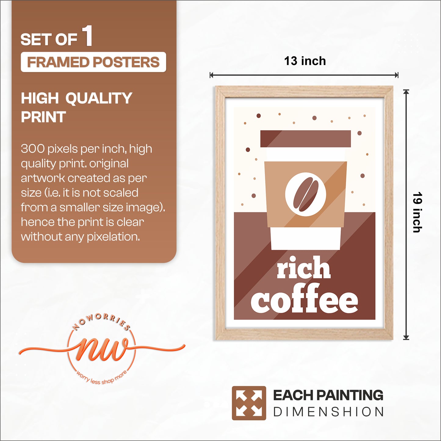 Rich Coffee Wall Frame