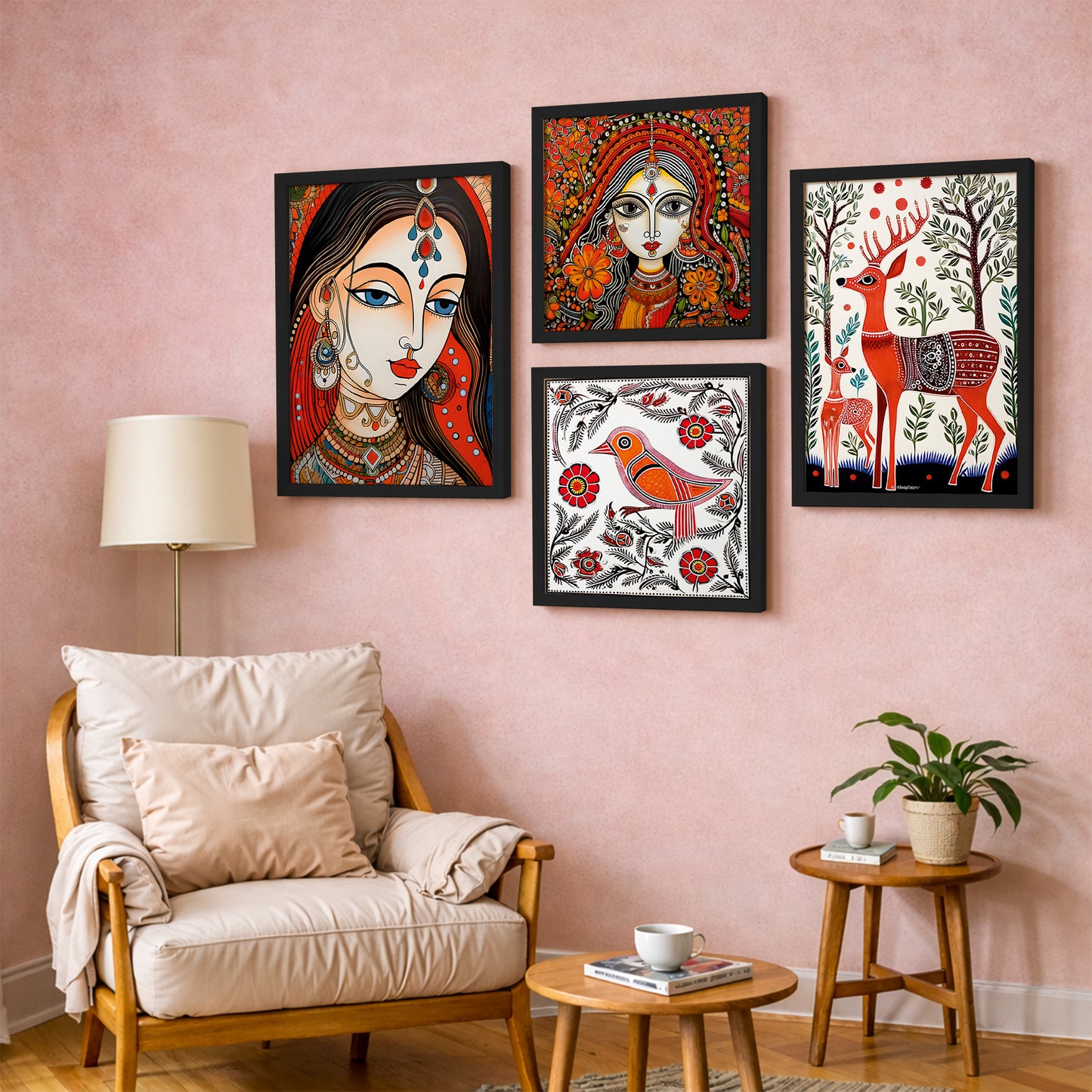 Madhubani Heritage Collection Set of 4