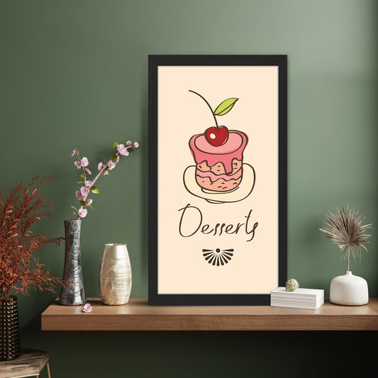 Dessert Illustration Wall Frame Set of 1