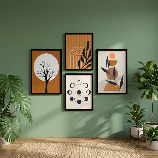 Modern Botanical Wall Frame - Set of 4