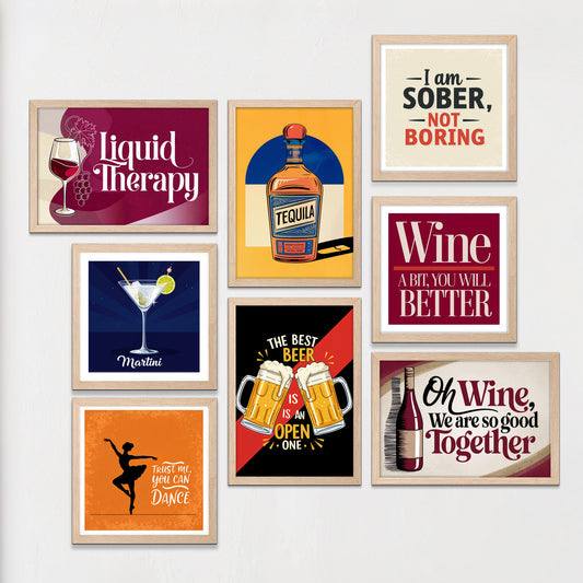 AM to PM Bar & Drink Wall Art Set (Copy)
