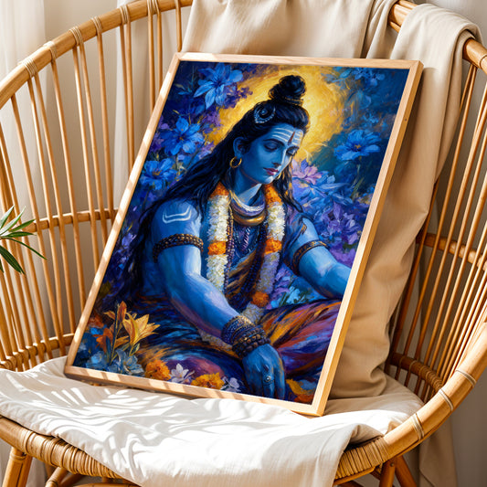 Meditative Lord Shiva Wall Art