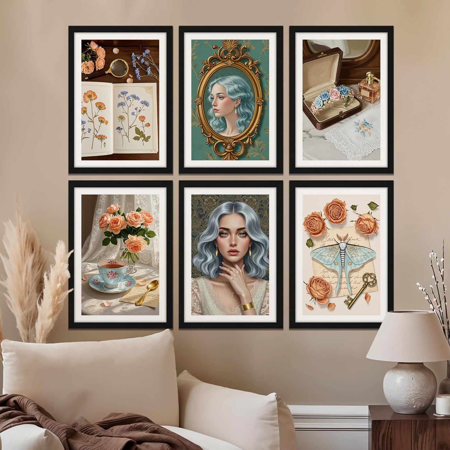 Vintage Elegance Wall Art Set