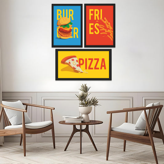 Fast Food Trio Wall Frame Set