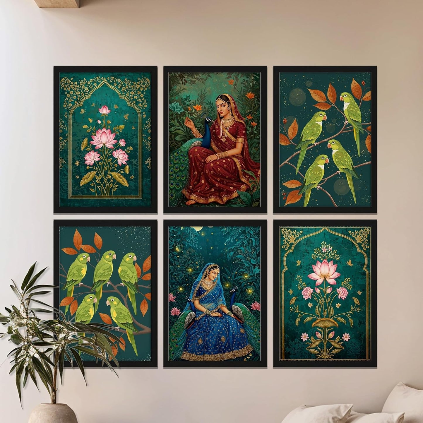 Royal Lotus Muse Set Wall Frames