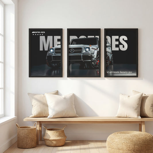 Luxury G-Class Art Wall Frame Set of 3