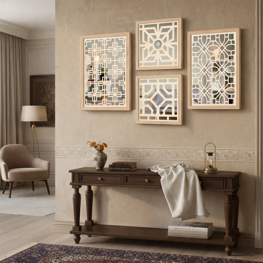 Fusion Luxe Mirror Art Set of 4