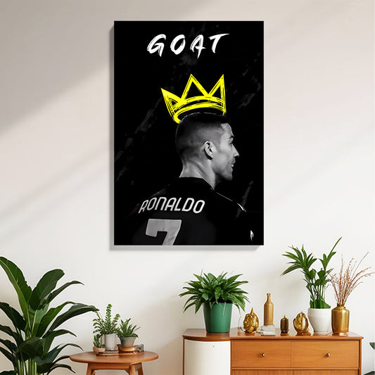 GOAT Crown Football Canvas