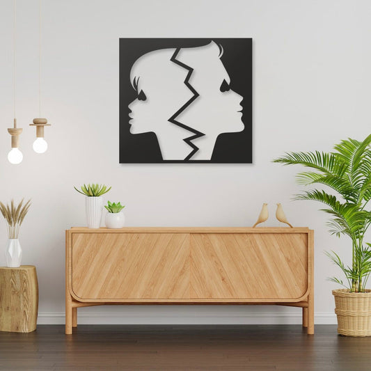 Broken Love Pinewood Wall Art