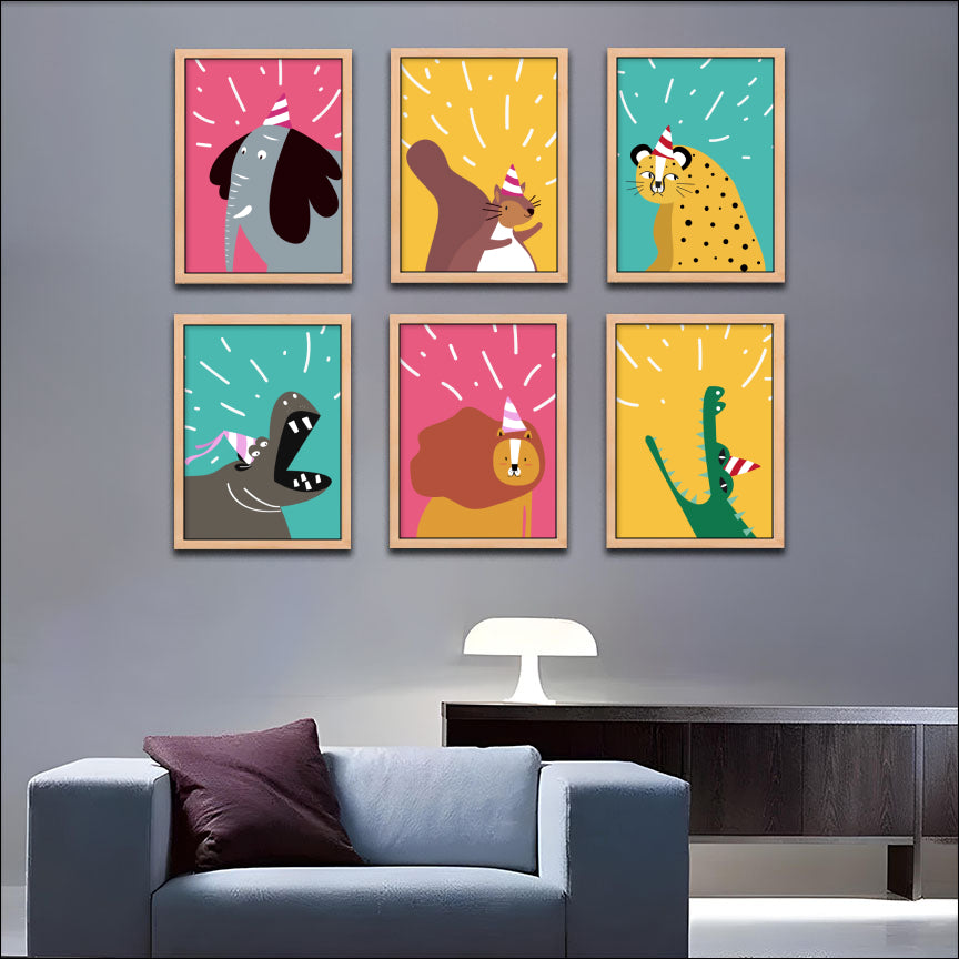 Party Animals Wall Art Set