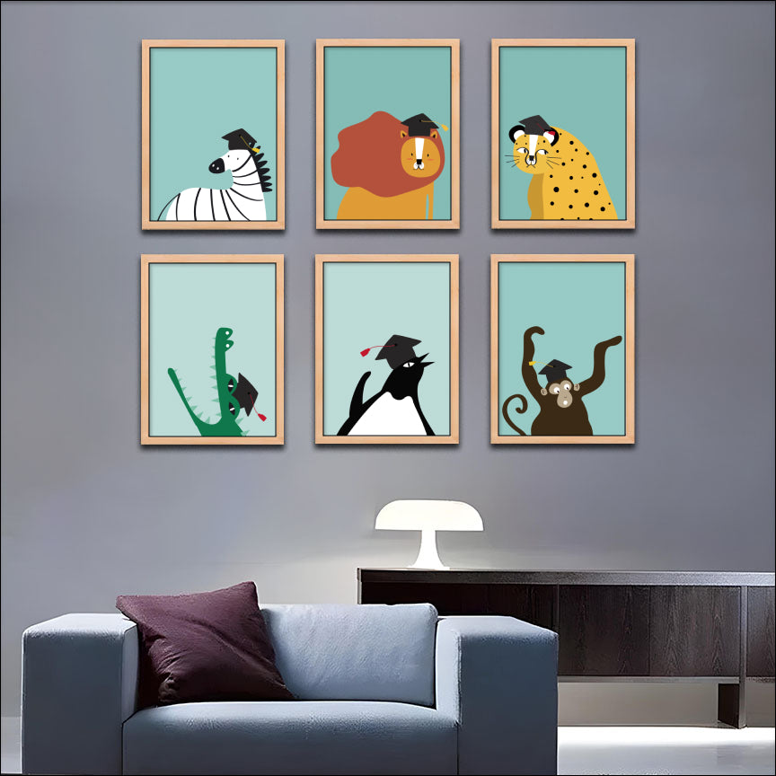 Graduation Animals Wall Art Set