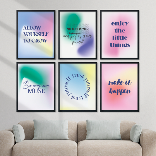 Pastel Motivation Gallery Wall Frame