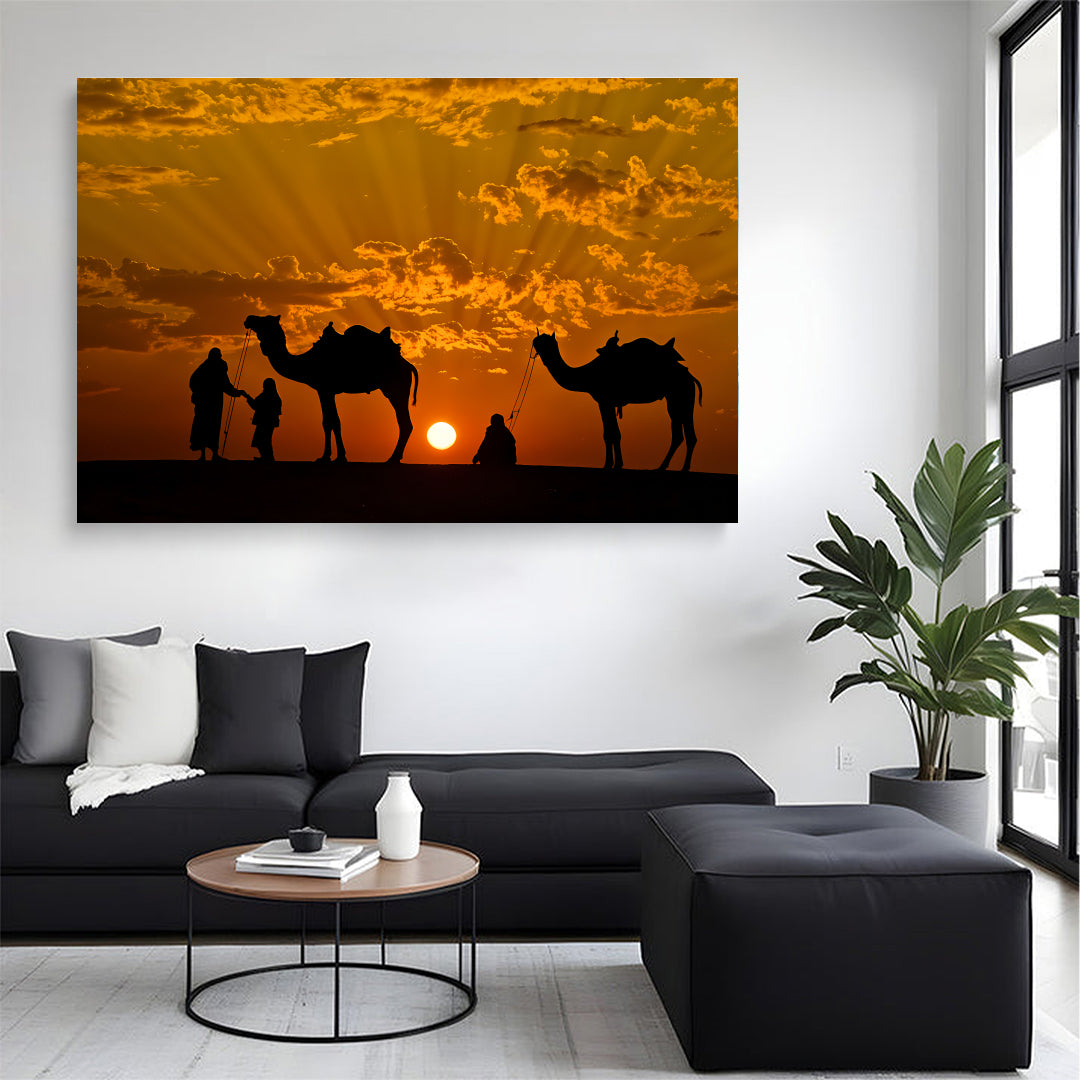 Desert Sunset Wall Canvas