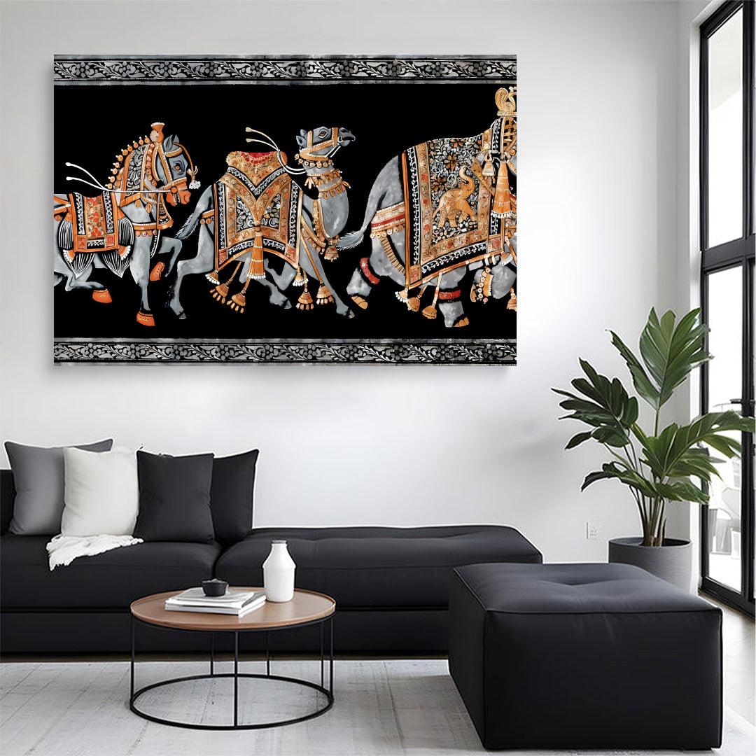 Royal Procession Wall Canvas