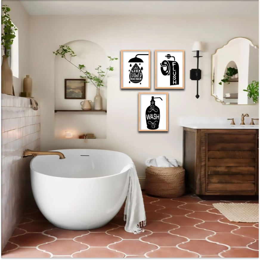 Bathroom Basics Trio Wall Frame Set