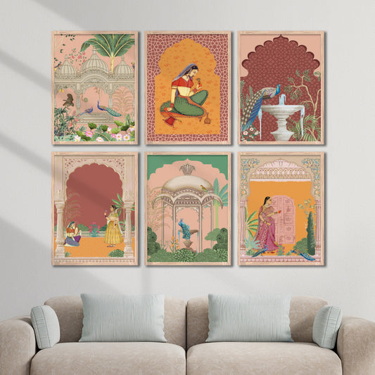 Royal Courtyard Art Wall Frame Set