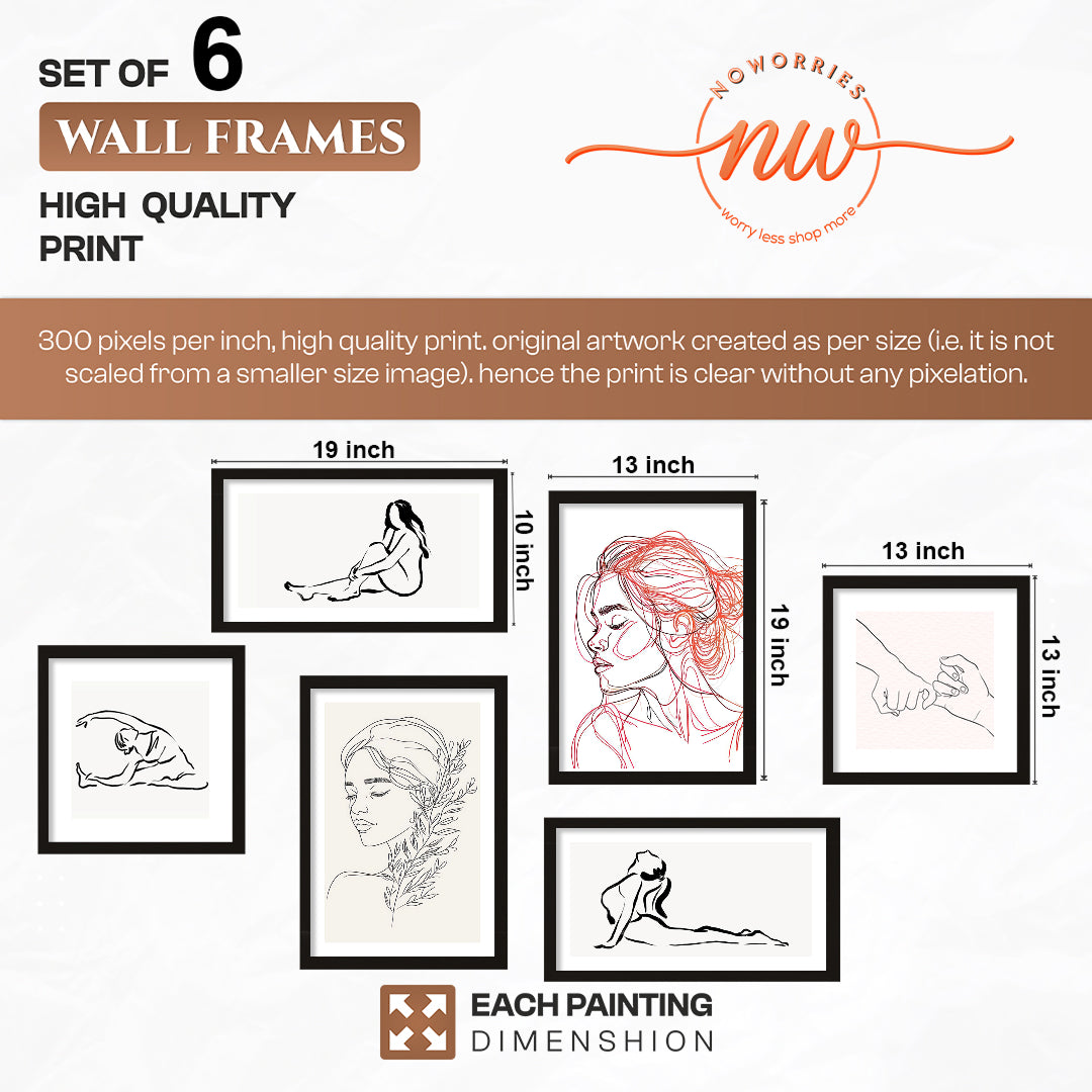 Ethereal Lines Collection Set of 6
