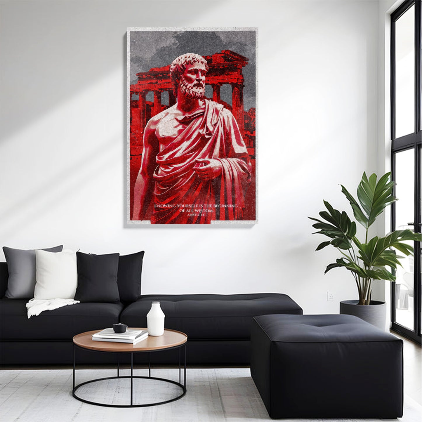Red Greek Philosopher Canvas