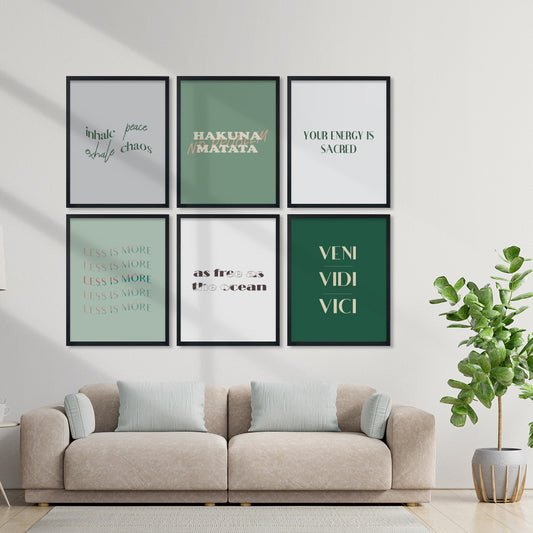 Minimal Zen Quote Collection Wall Frame