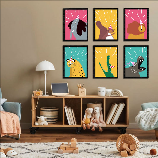 Party Animals Wall Art Set