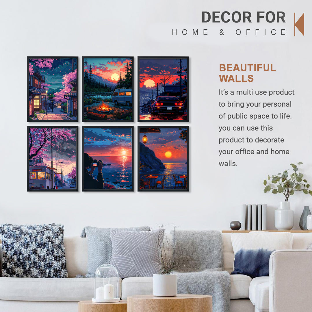 Golden Hour Adventure Art Frame Set