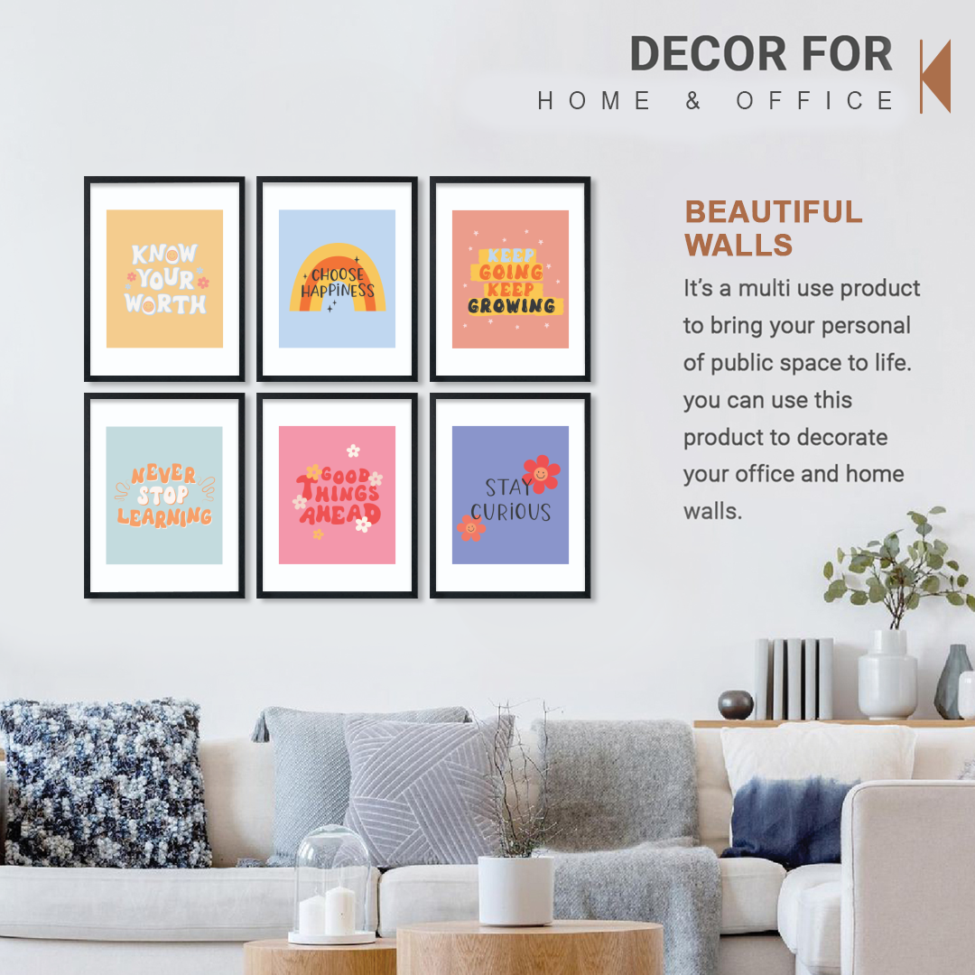 Colorful Motivational Wall Frame