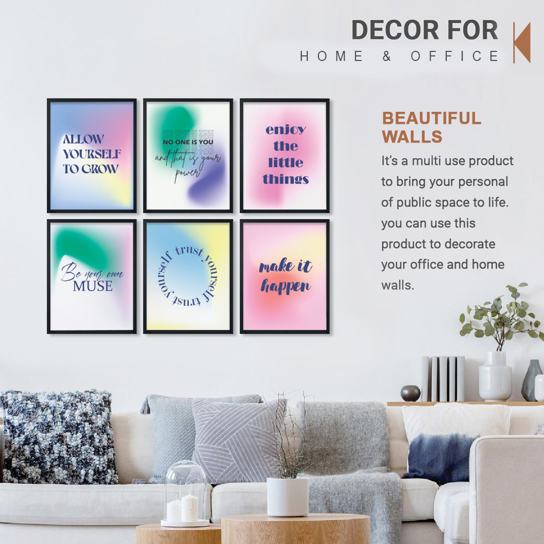 Pastel Motivation Gallery Wall Frame