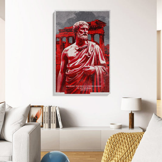 Red Greek Philosopher Canvas