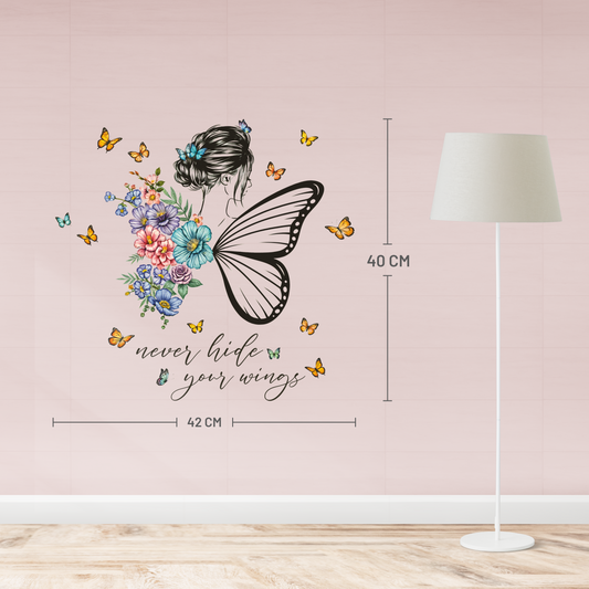 Butterfly Girl Wall Decal