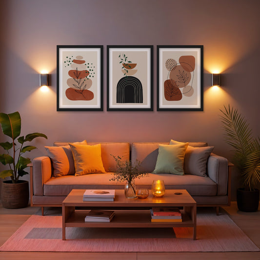 Boho Botanical Wall Art Set of 3