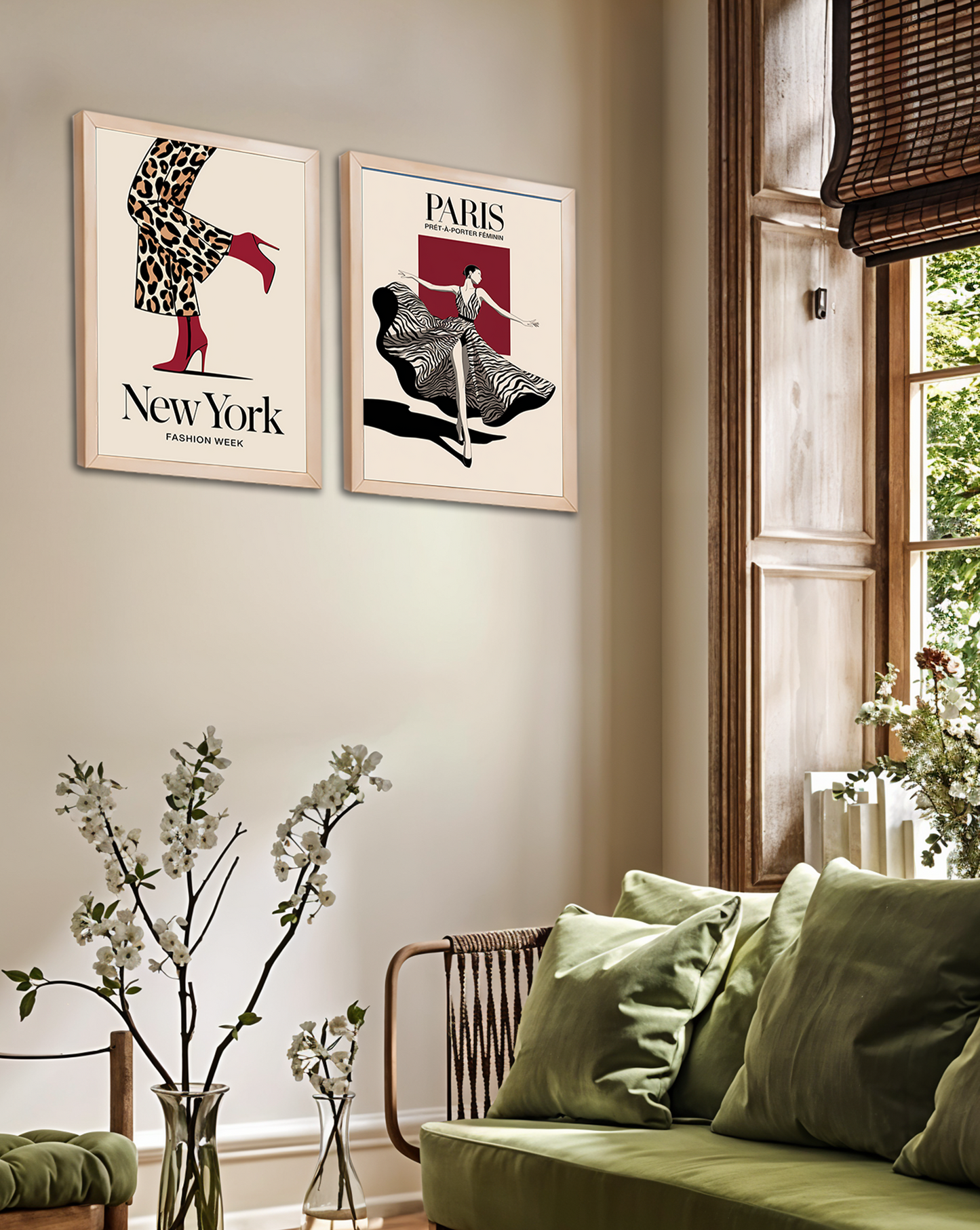 Fashion Capitals – New York & Paris Wall Art Duo