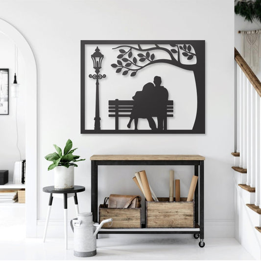 Romantic Couple Silhouette Wall Art