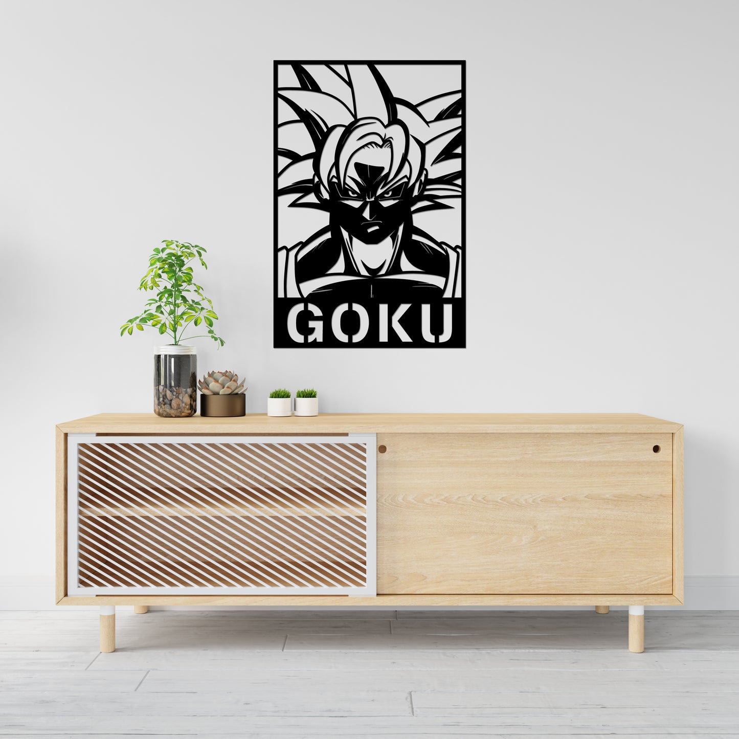 Goku Pinewood Wall Art